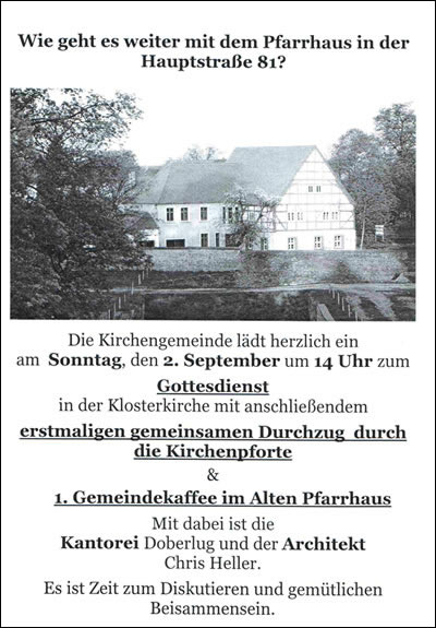 unsere Kirchengemeinde, Pfarrhaus Doberlug-Kirchhain